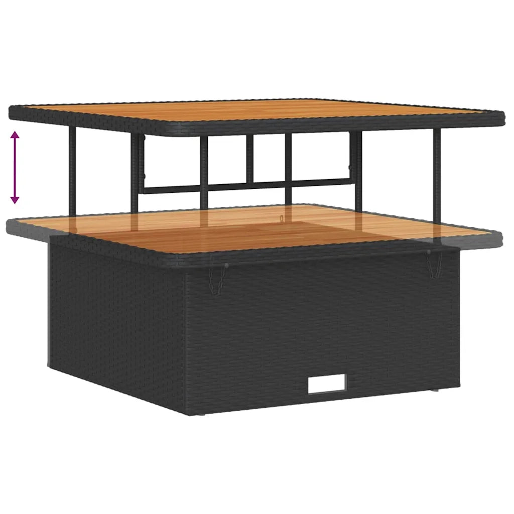 Set Divano da Giardino con cuscino 8 pcs Nero polyrattan 3361995