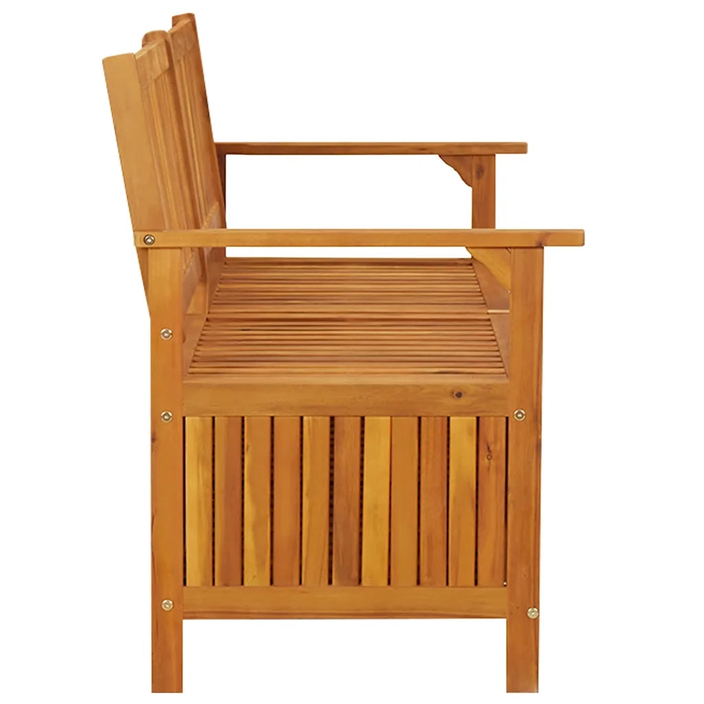 CassaPanca da Giardino | Panchina 148 cm in Legno Massello di Acacia