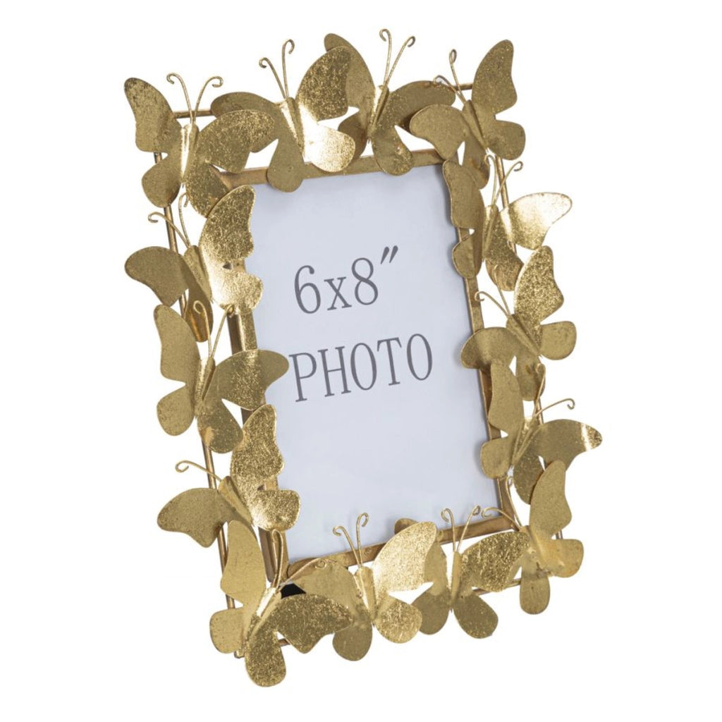 Portafoto Farfalla 24, Oro, Metallo, 28x11,5x30,5 cm