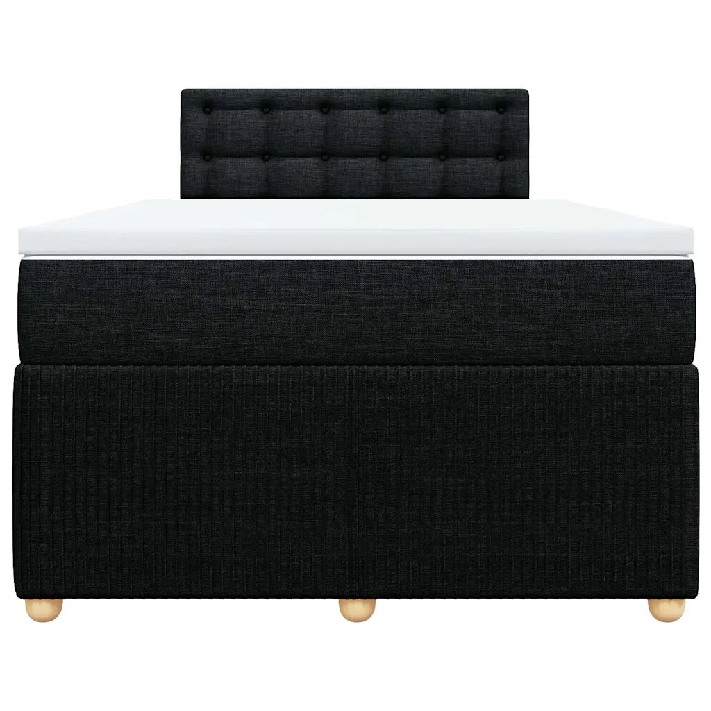 Giroletto a Molle con Materasso Nero 120x200 cm in Tessuto 3287439