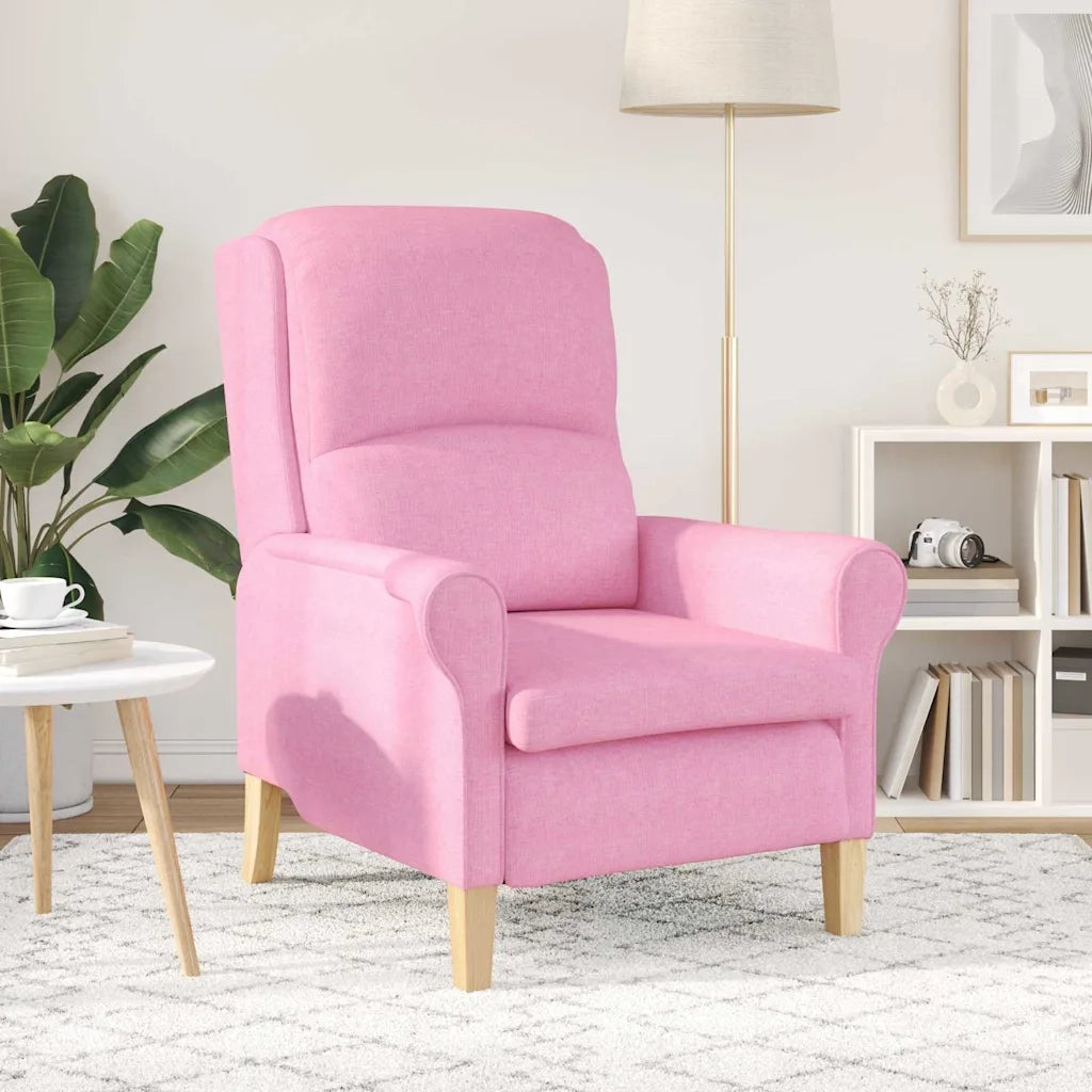 Poltrona | Sedia Relax Rosa Tessuto