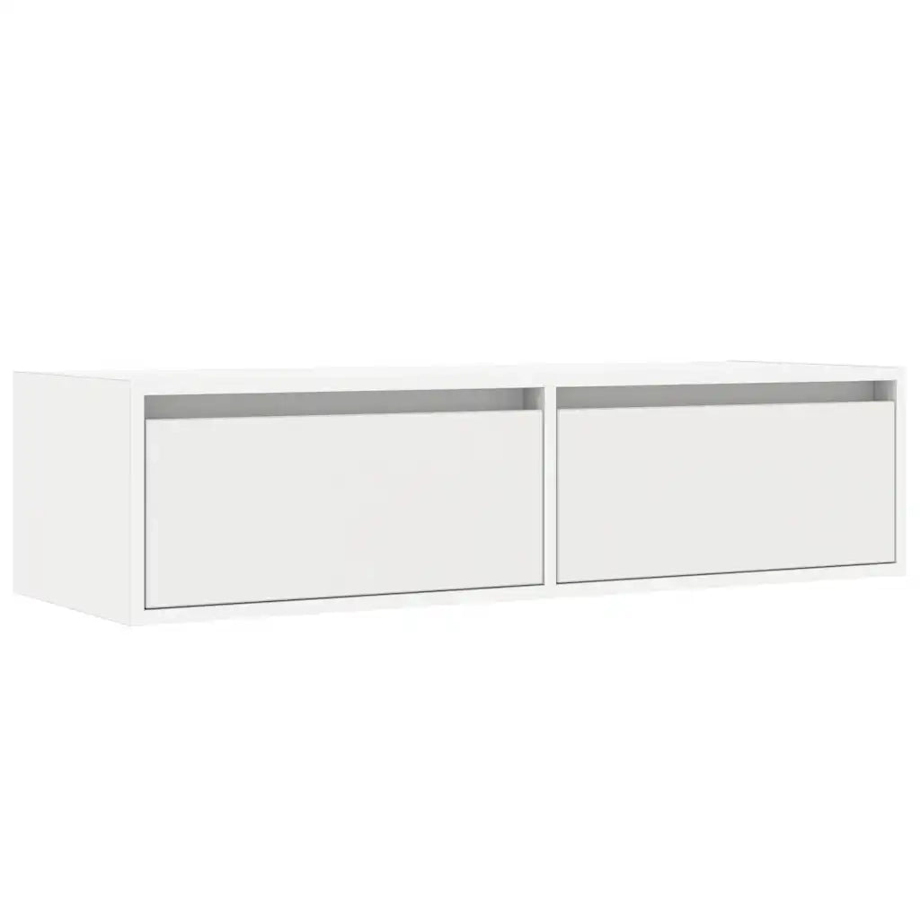 Mobile Porta TV con Luci LED-Mobile per TV-Credenza TV Bianco 100X35,5x25 cm