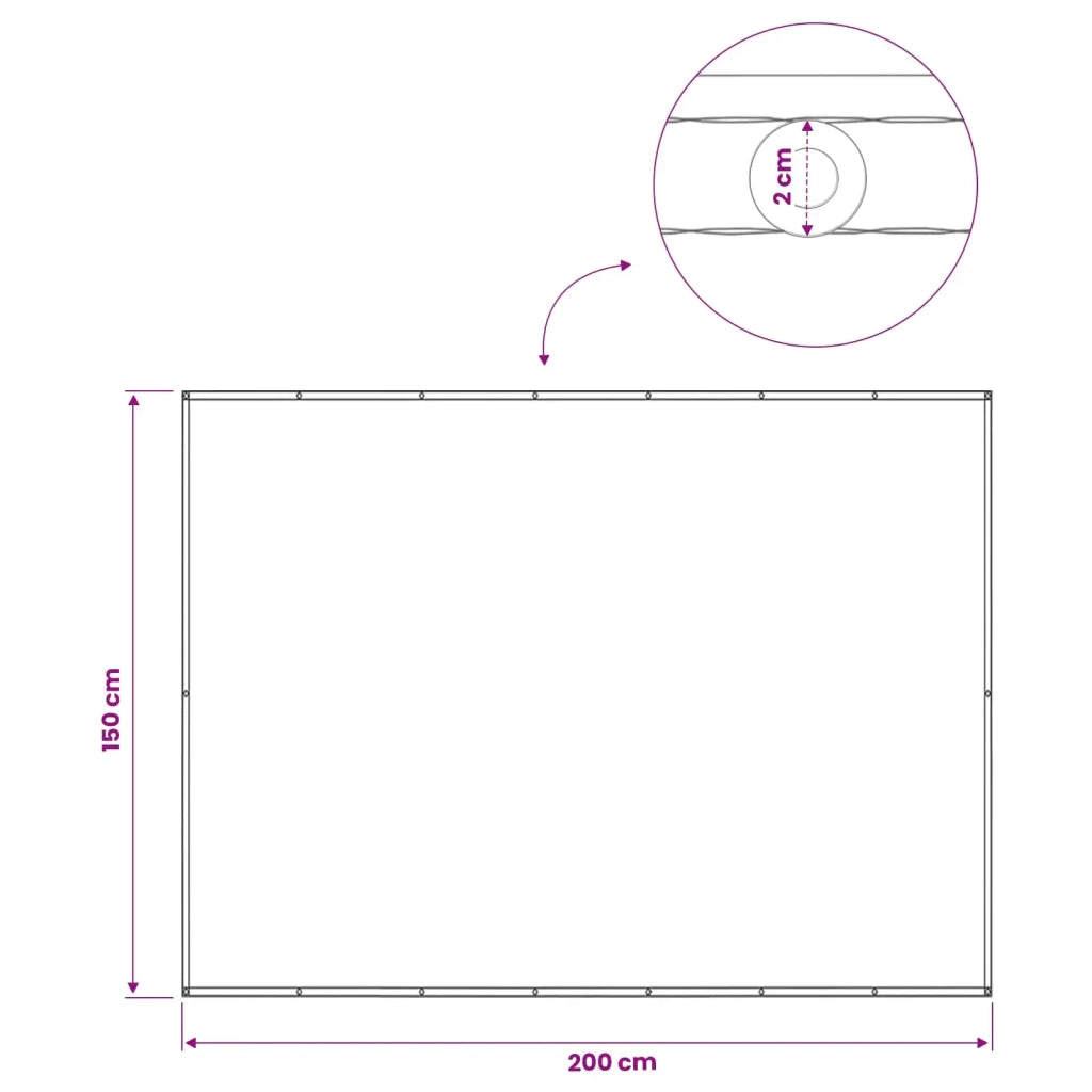 Schermo di Privacy per Balcone 150 x 200 cm 42036398