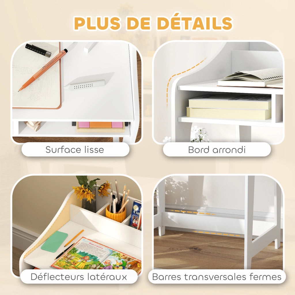 Scrivania per bambini con sedia ¨C Minimal ¨C bianco