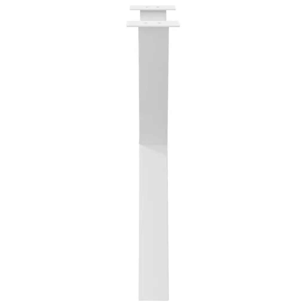 Gambe per tavolo da pranzo a forma di X 2 pz bianche 80x(72-73) cm in acciaio 4012981
