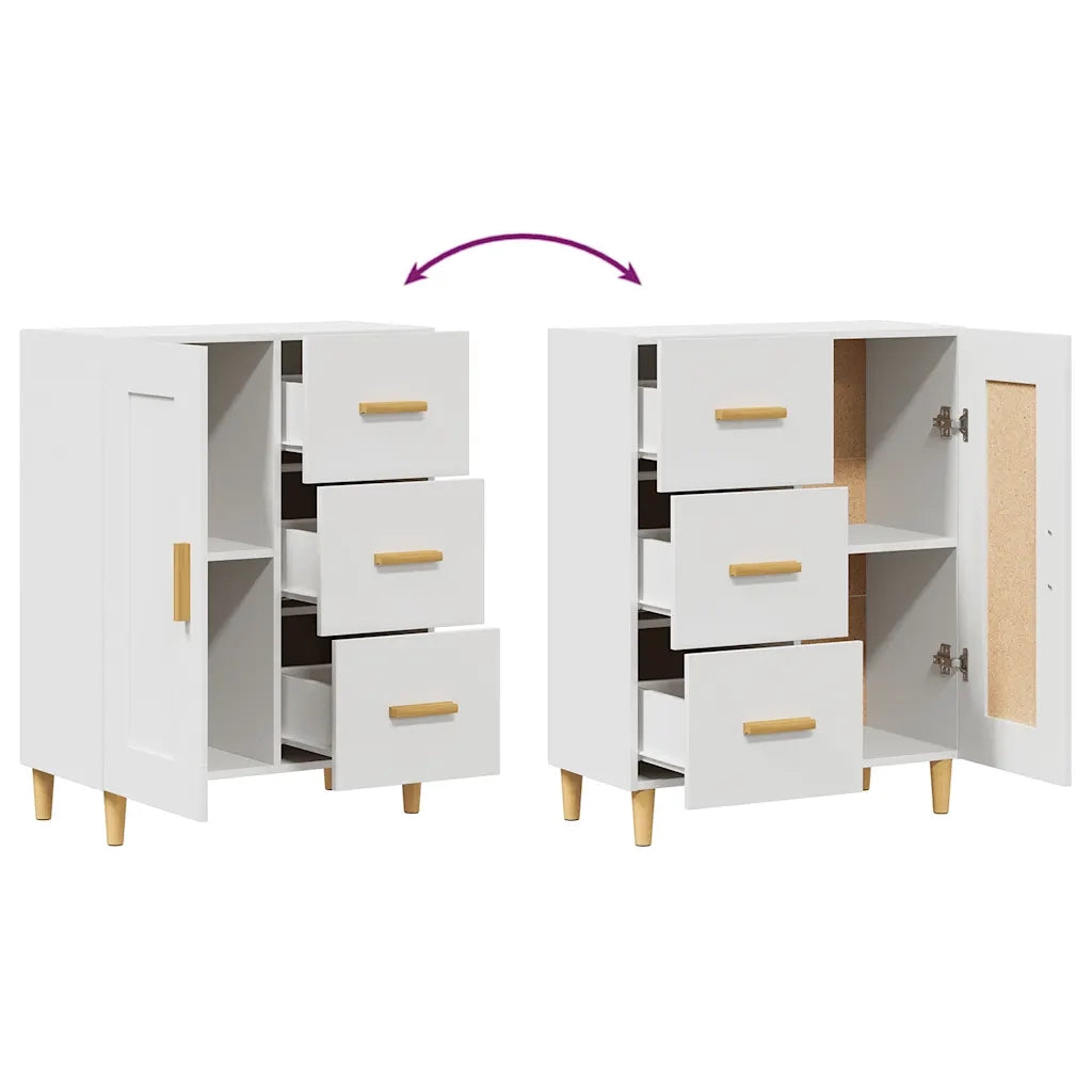 Credenza | Madia | Buffet da pranzo | Armadio da pranzo Bianca 69,5x34x90 cm in Legno Multistrato