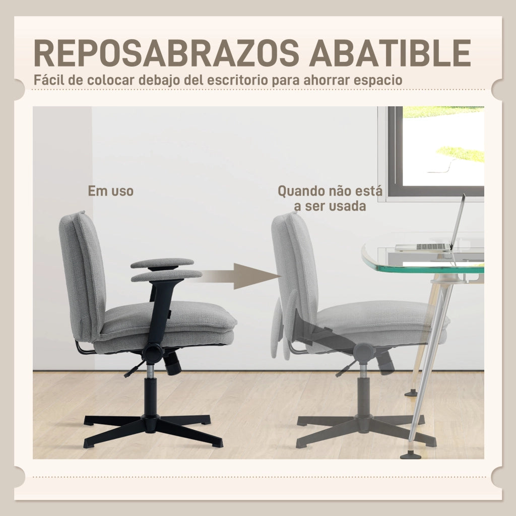 Sedia da Ufficio con Braccioli Regolabili e Schienale Grigio ¨C Minimal ¨C 60x60x110 cm