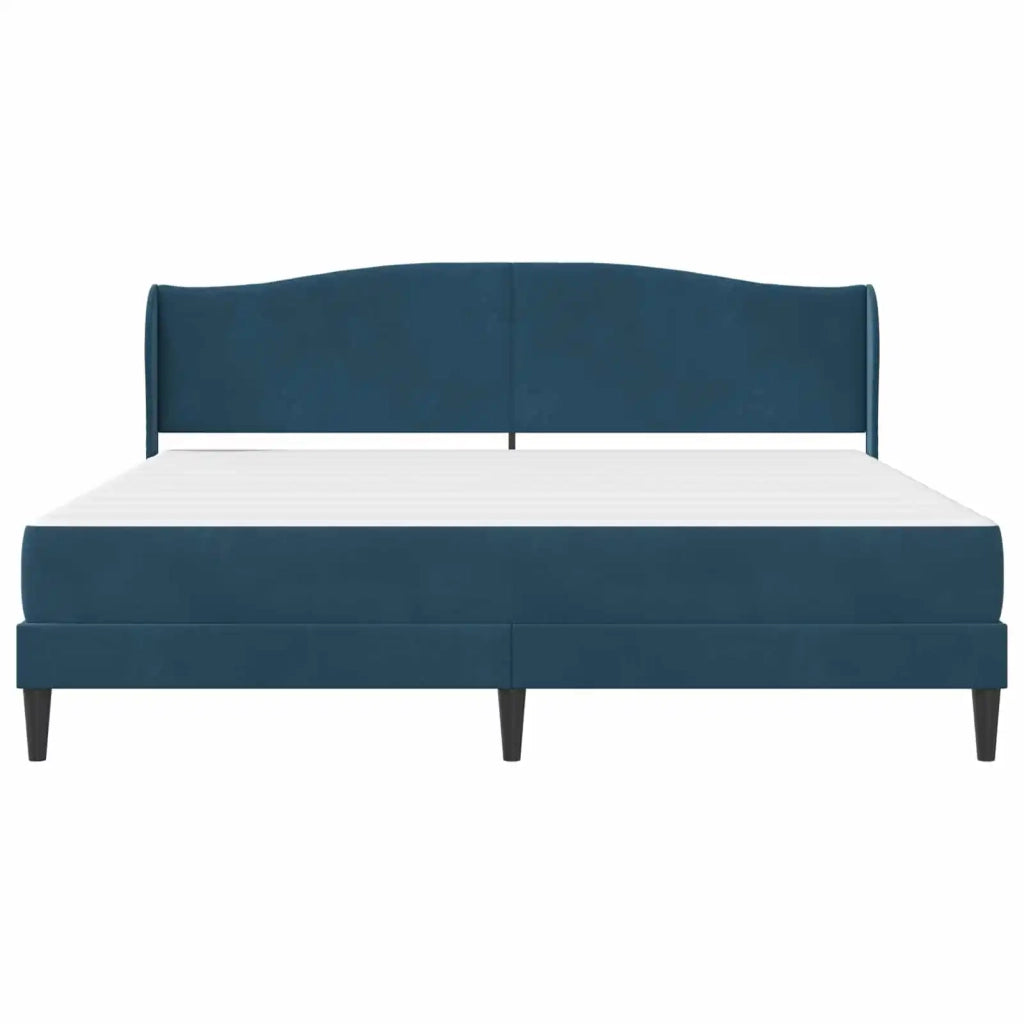 Struttura del letto con testiera Blu 200 x 200 cm Velluto 3415231