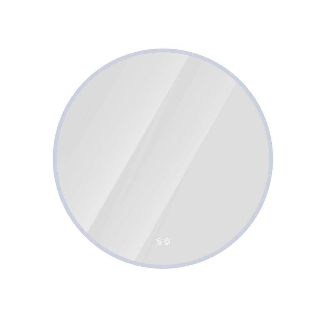 Specchio bagno LED rotondo 70 cm con luce dimmerabile 3000K 4000K 6000K funzione antiappannamento argento