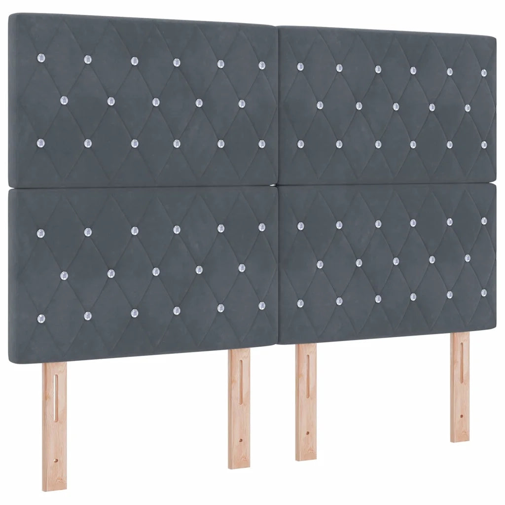Testiera-Testata-Testiera Decorativa Grigio scuro 160 cm Pelle Sintetica 693811
