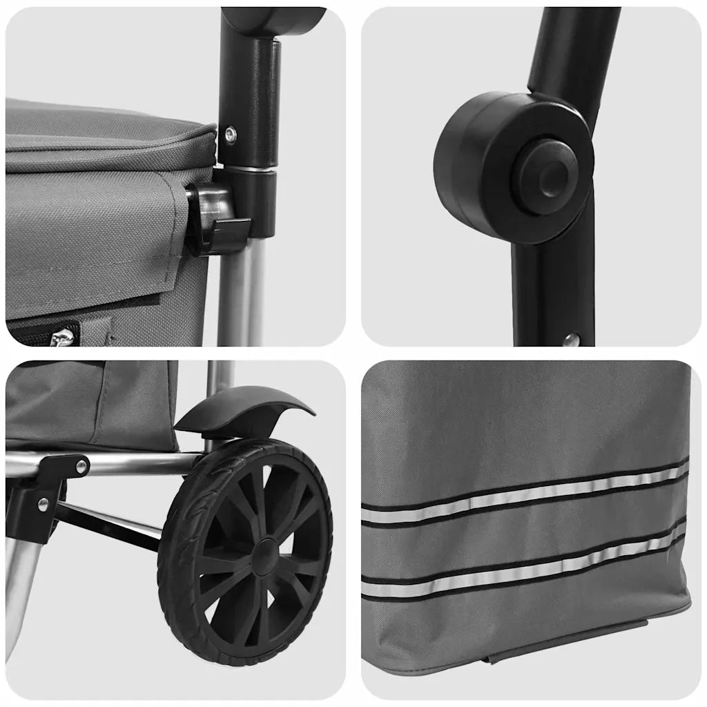 Carrello della spesa Grigio 36,5 x 46,5 x 100,5 cm 42002335