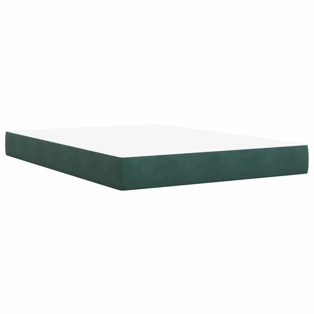 Letto Ottomano con Materasso e LED Verde Scuro 140 x 200 cm 3457218