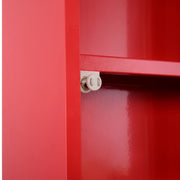 Armadio Porta Medicinali in Acciaio con Porta in Vetro Satinato e Serratura, 30x12x60 cm