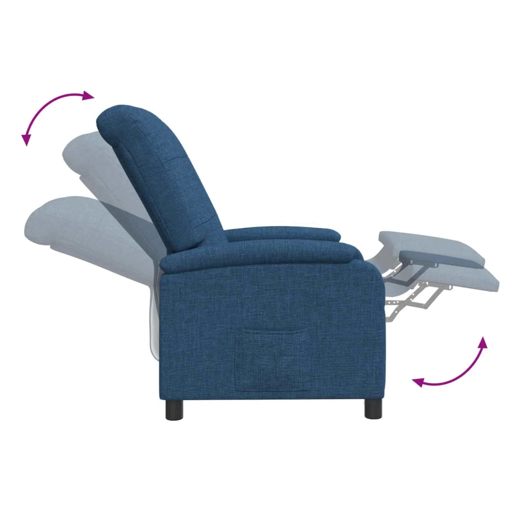 Poltrona Massaggiante Blu Tessuto 42034977