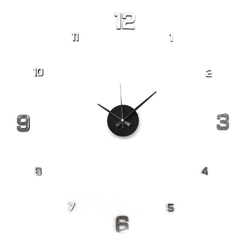 OROLOGIO ADESIVO DA PARETE SILENZIOSO EFFETTO SPECCHIO 50CM