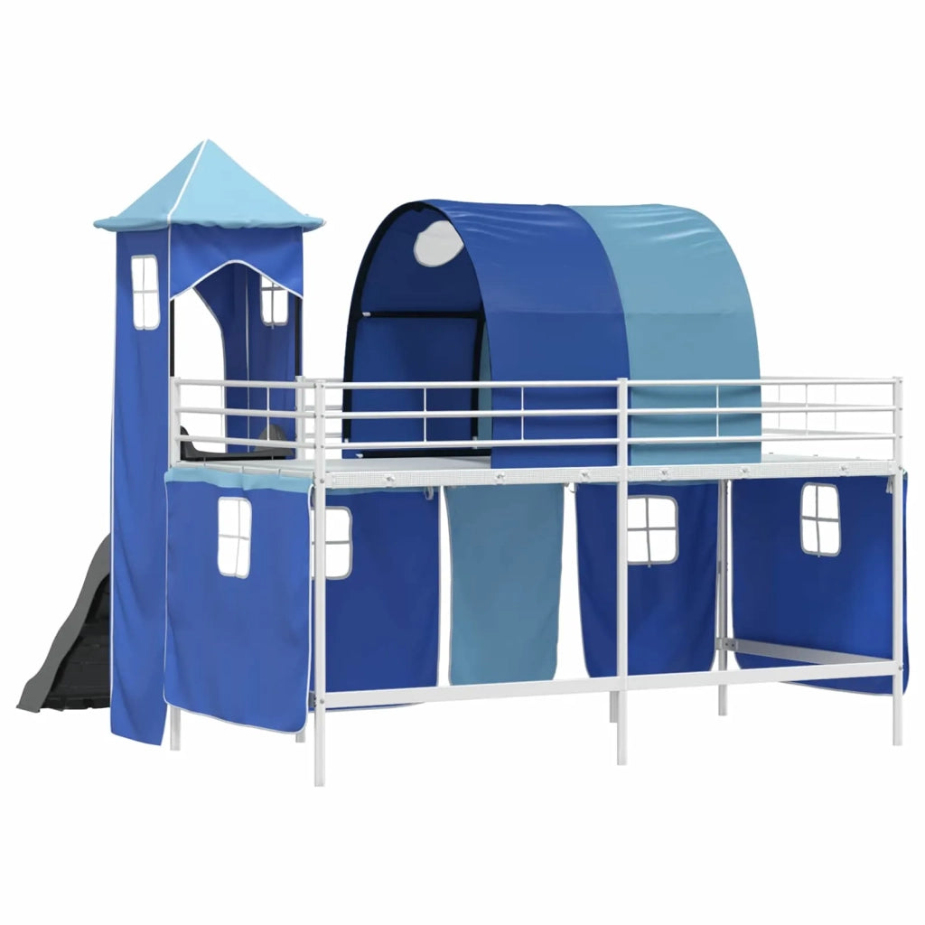 Struttura del letto loft per bambini Bianco e Blu 80 x 200 cm 42020900