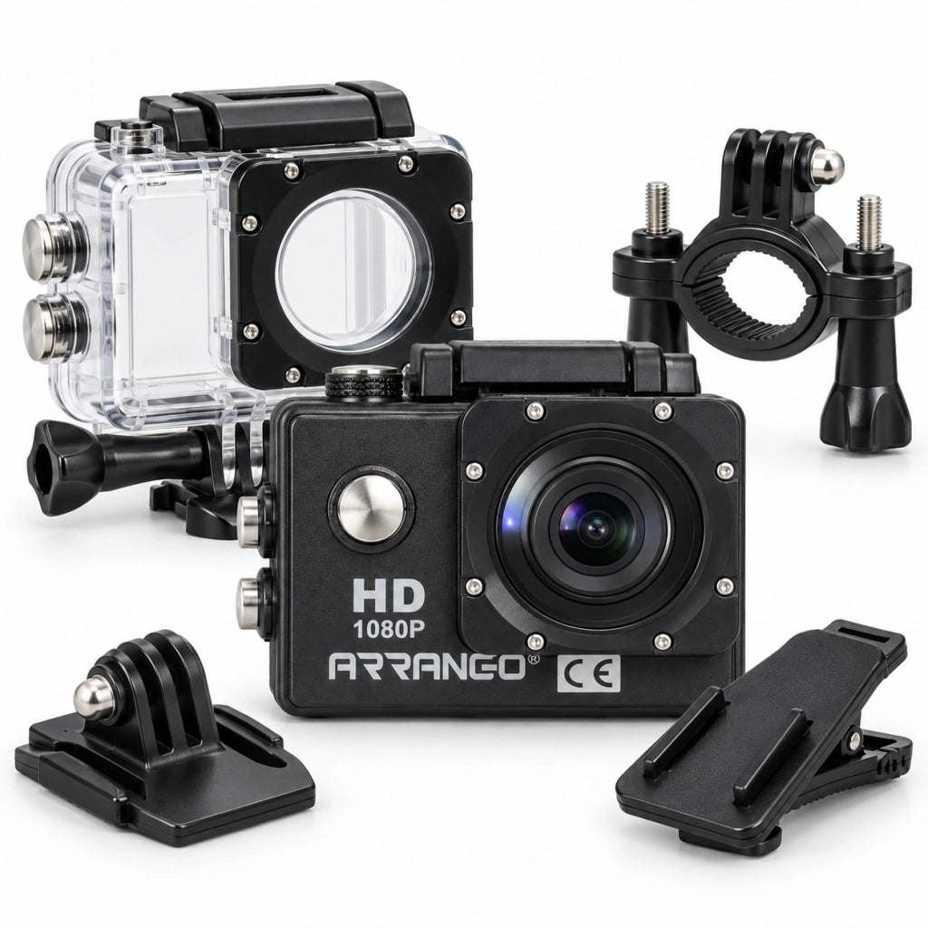 TELECAMERA SPORT ACTION CAM FULL HD 1080P IMPERMEABILE LCD 2" 30M BLACK AC61146