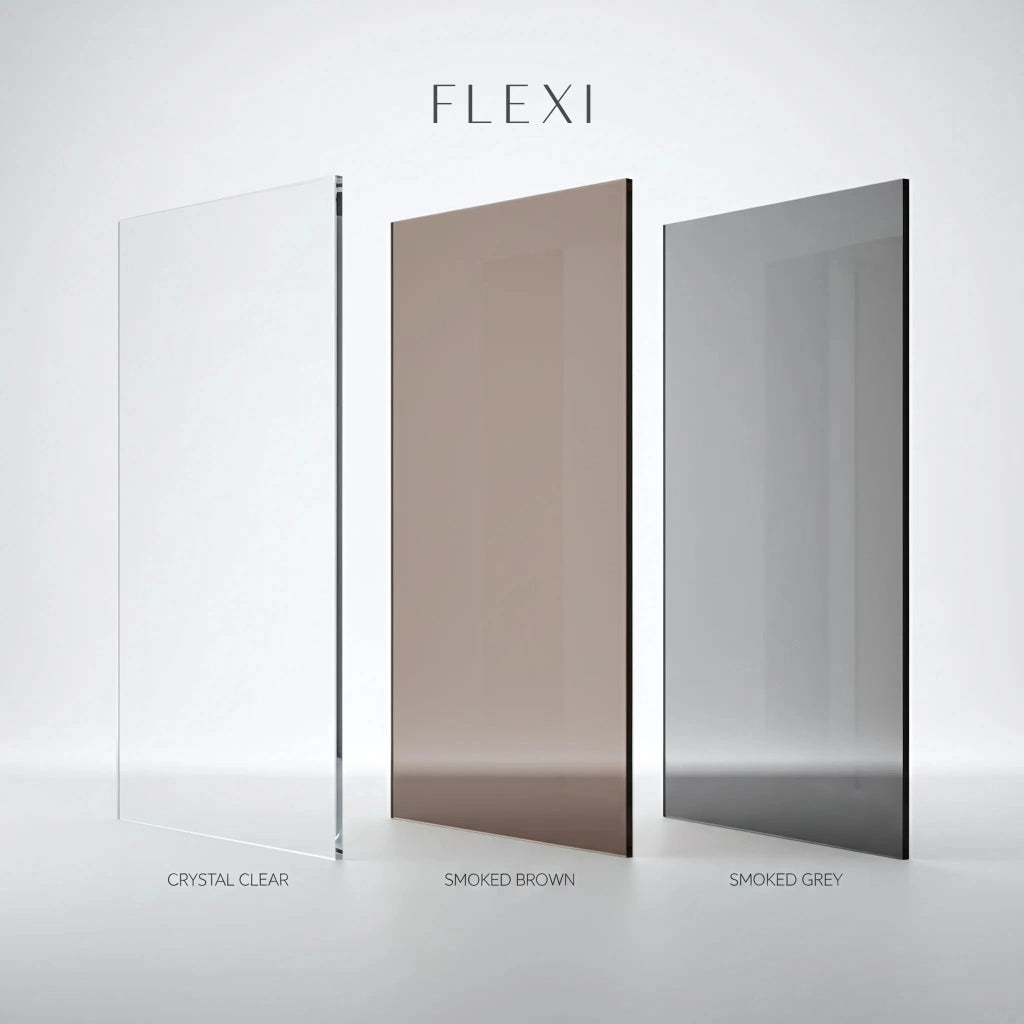 Parete Doccia Rea Flexi Brown / Brush Copper 130