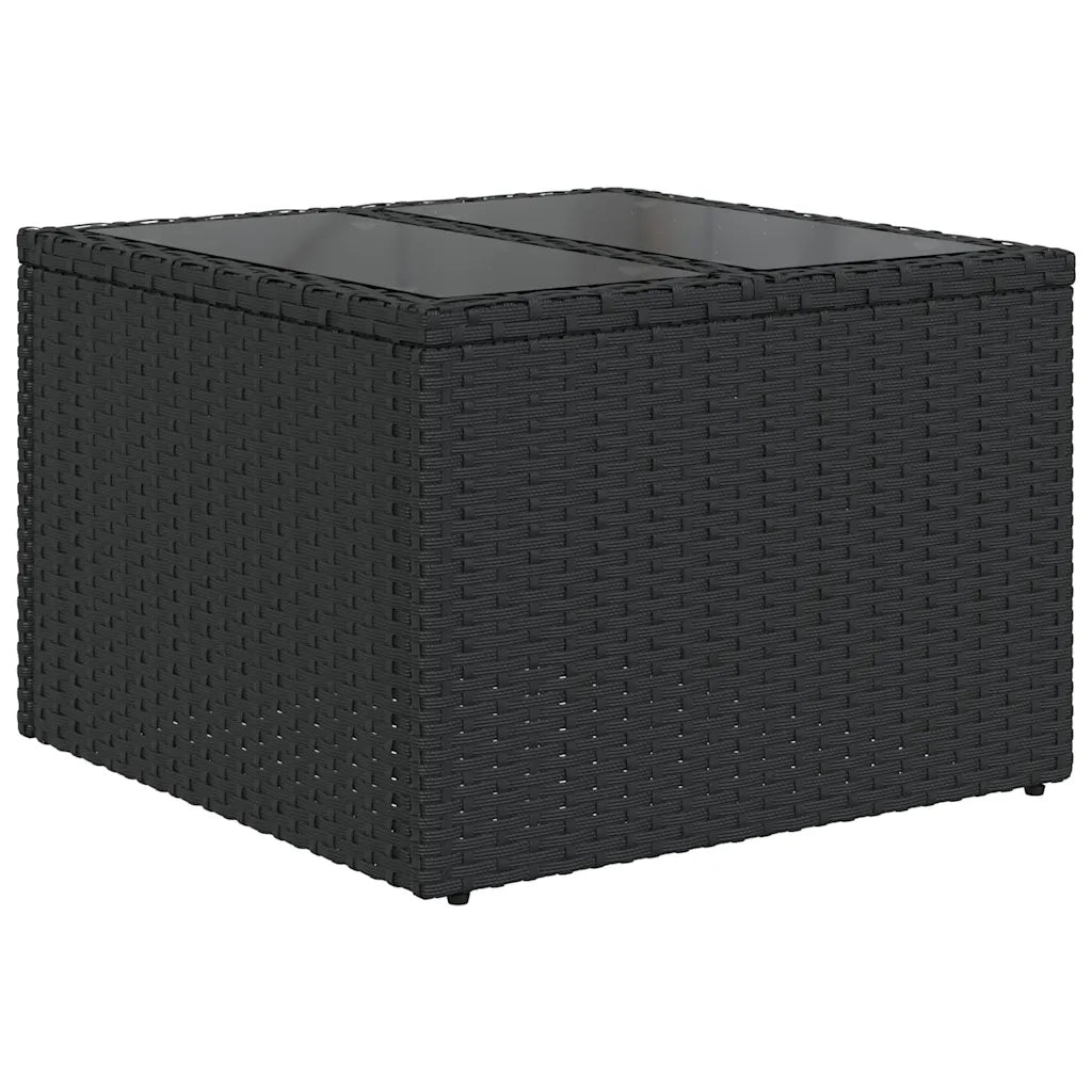 Set Divani da Giardino 8 pz con Cuscini Nero in Polyrattan 3222336