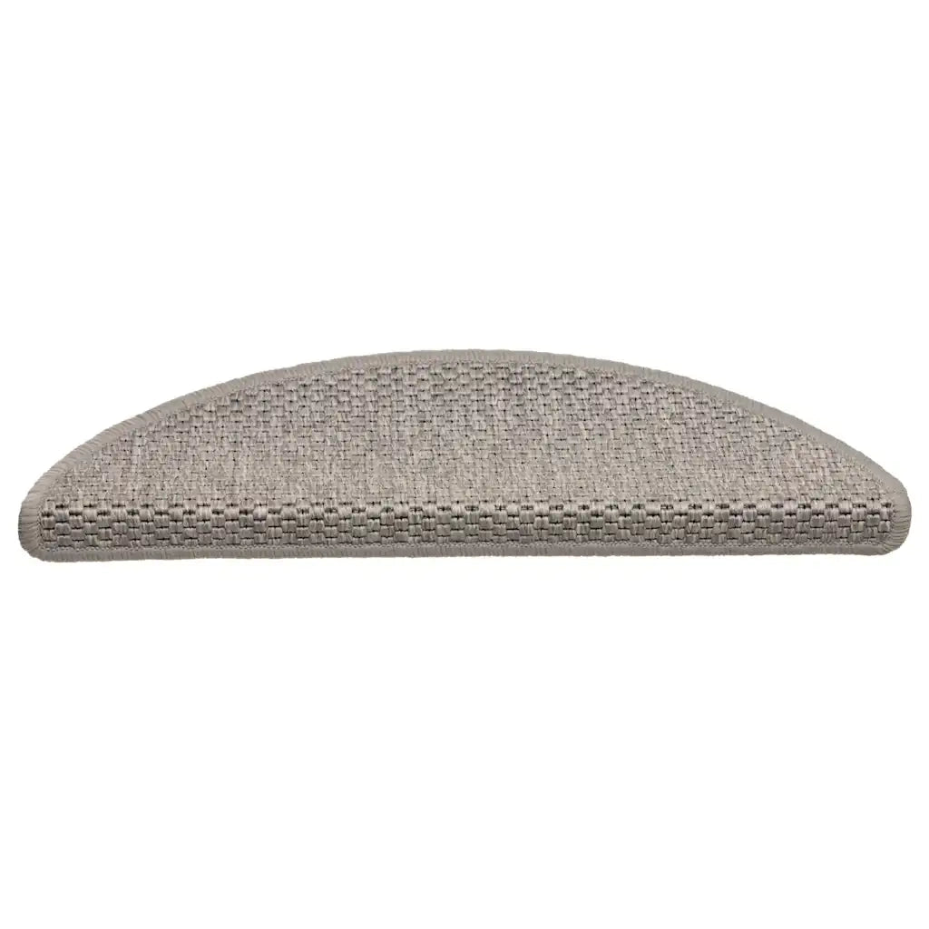 Tappeti Autoadesivi Scale Aspetto Sisal 15 pz | Gradini per Scale 56x17x3cm Argento
