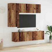 Unità TV da Parete 5 pcs Legno vecchio Legno multistrato 3402770