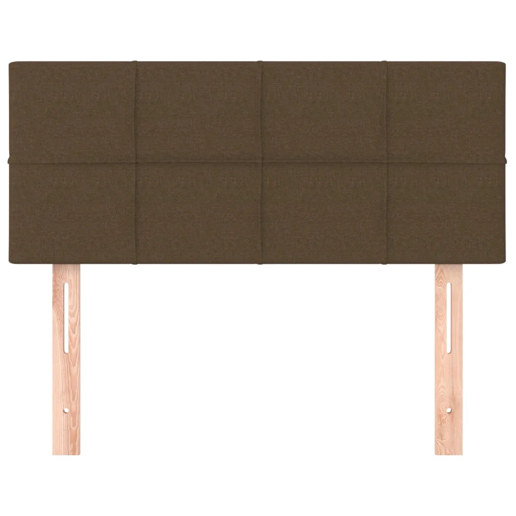 Testiera-Testata-Testiera Decorativa Marrone Scuro 90x5x78/88 cm in Tessuto 452716