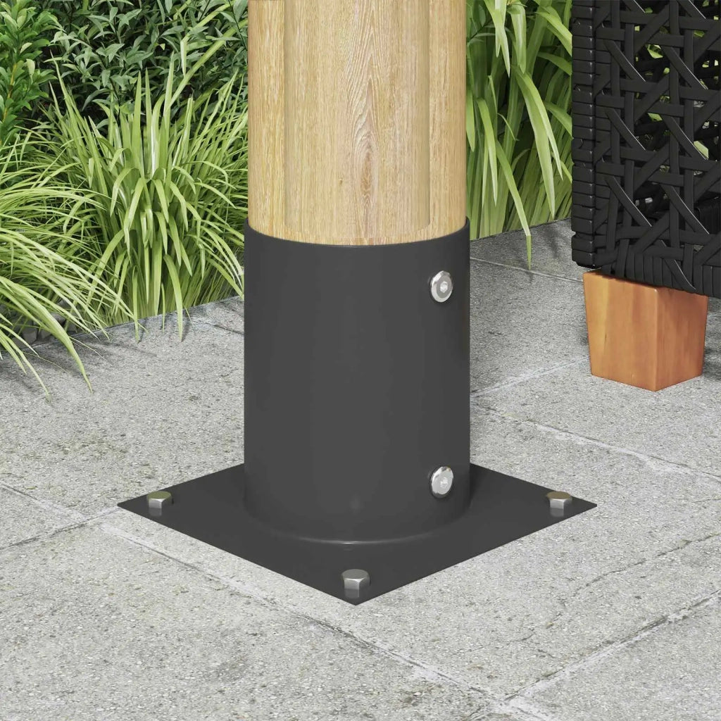Ancora rotonda per terreno 12 pz Antracite 18 x 18 x15 cm CFW3668579