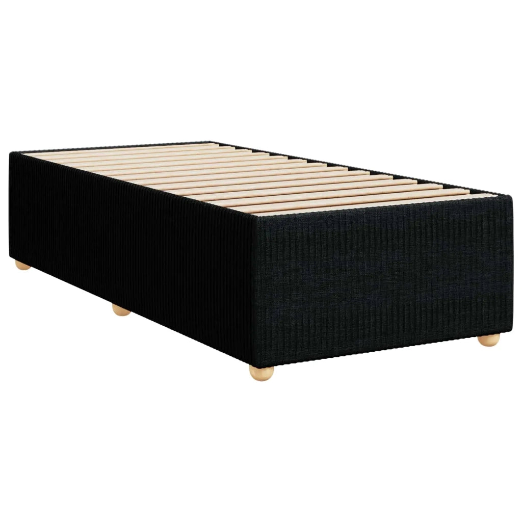 Letto box spring con materasso Nero 90 x 200 cm Tessuto 3454307
