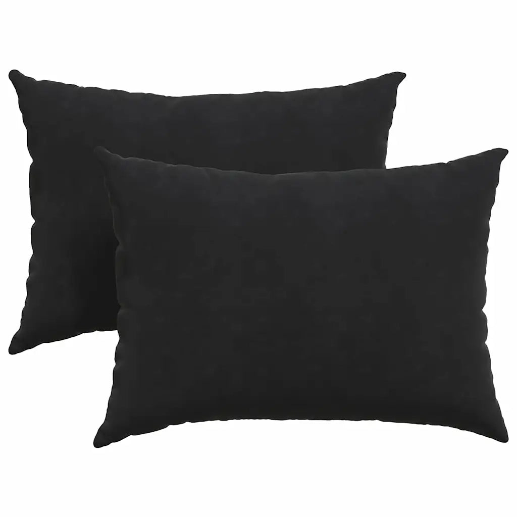 Cuscini da Divano 2 pcs Nero 70 x 50 cm Tessuto in Cords 42013762