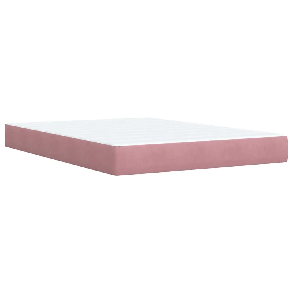 Letto ottomano con materasso Rosa 140 x 190 cm Velluto 3457724