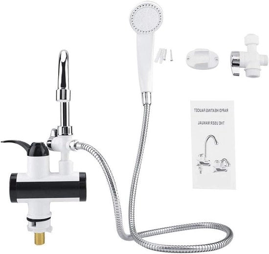 Pompa elettrica istantanea con display temperatura + 220V testa doccia