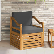 Set di divani da esterno Legno di Acacia Massello e Poliestere 3436372