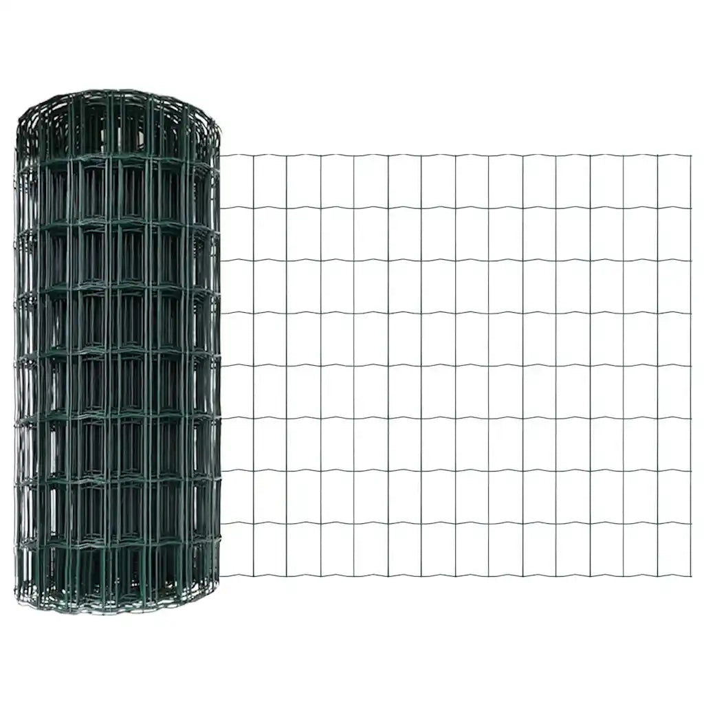 Recinzione da Giardino | Recinzione con Posto Verde 0,8 x 10 m Acciaio e PVC
