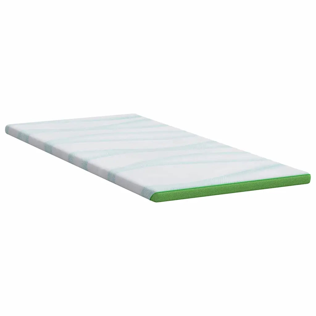 Topper per materasso Bianco e Verde 90 x 200 cm 4106168