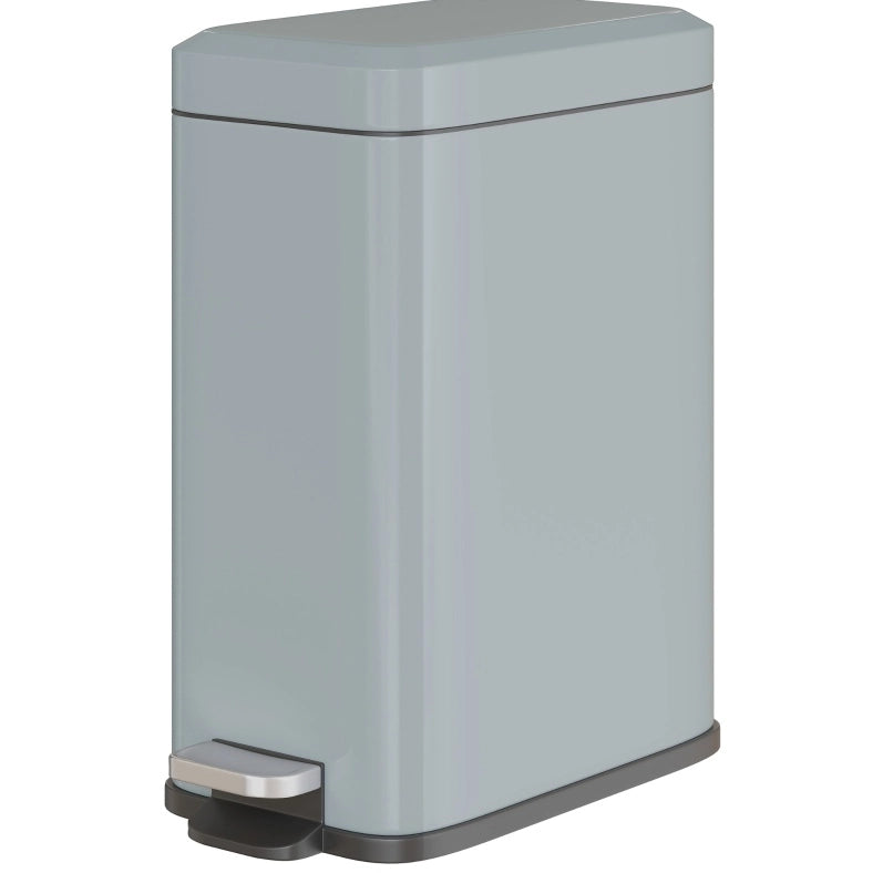 Cestino in metallo con secchio interno, 5 L, grigio