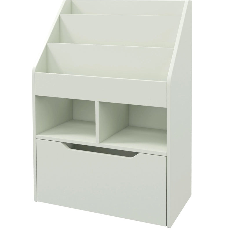 Libreria per bambini con cassetto e ripiani verde 60x29,9x90 cm