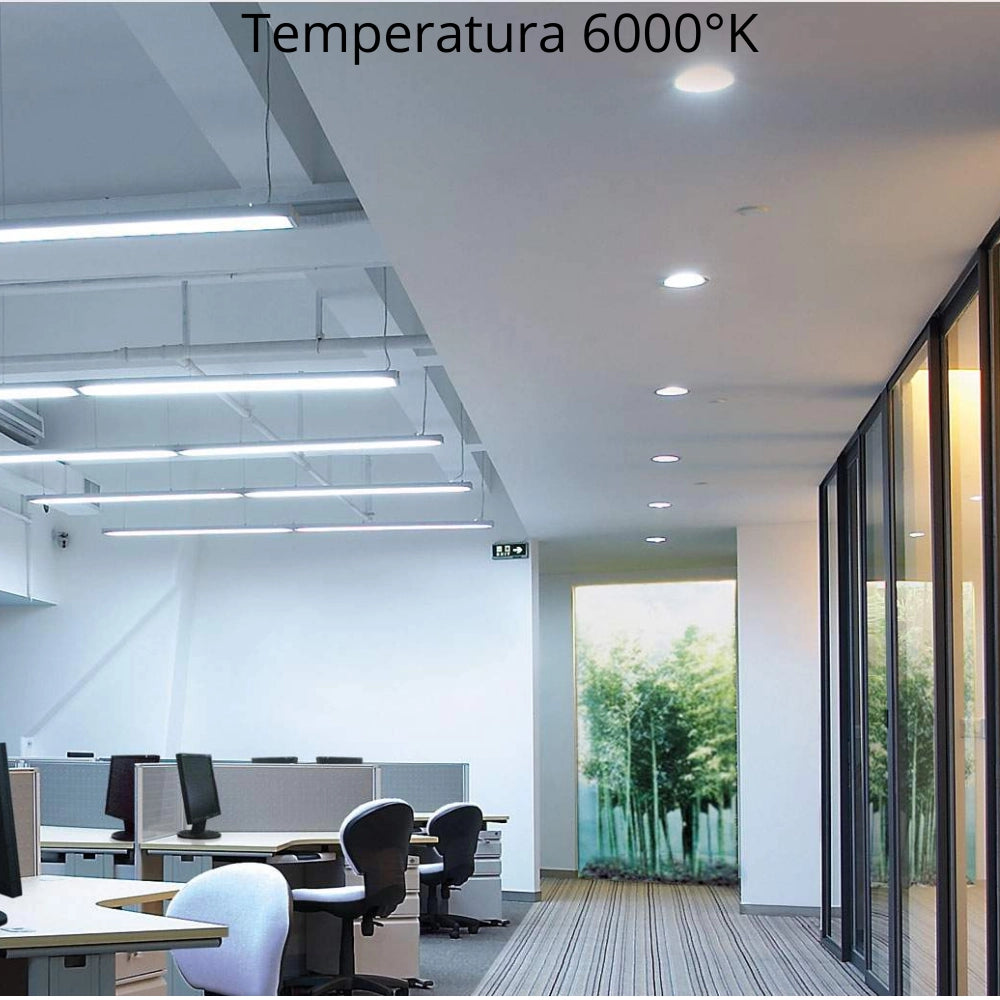 Pannello led incasso 205cm 18watt slim tondo soffitto alimentatore incluso *** temperatura colore lampada 6000k bianc...