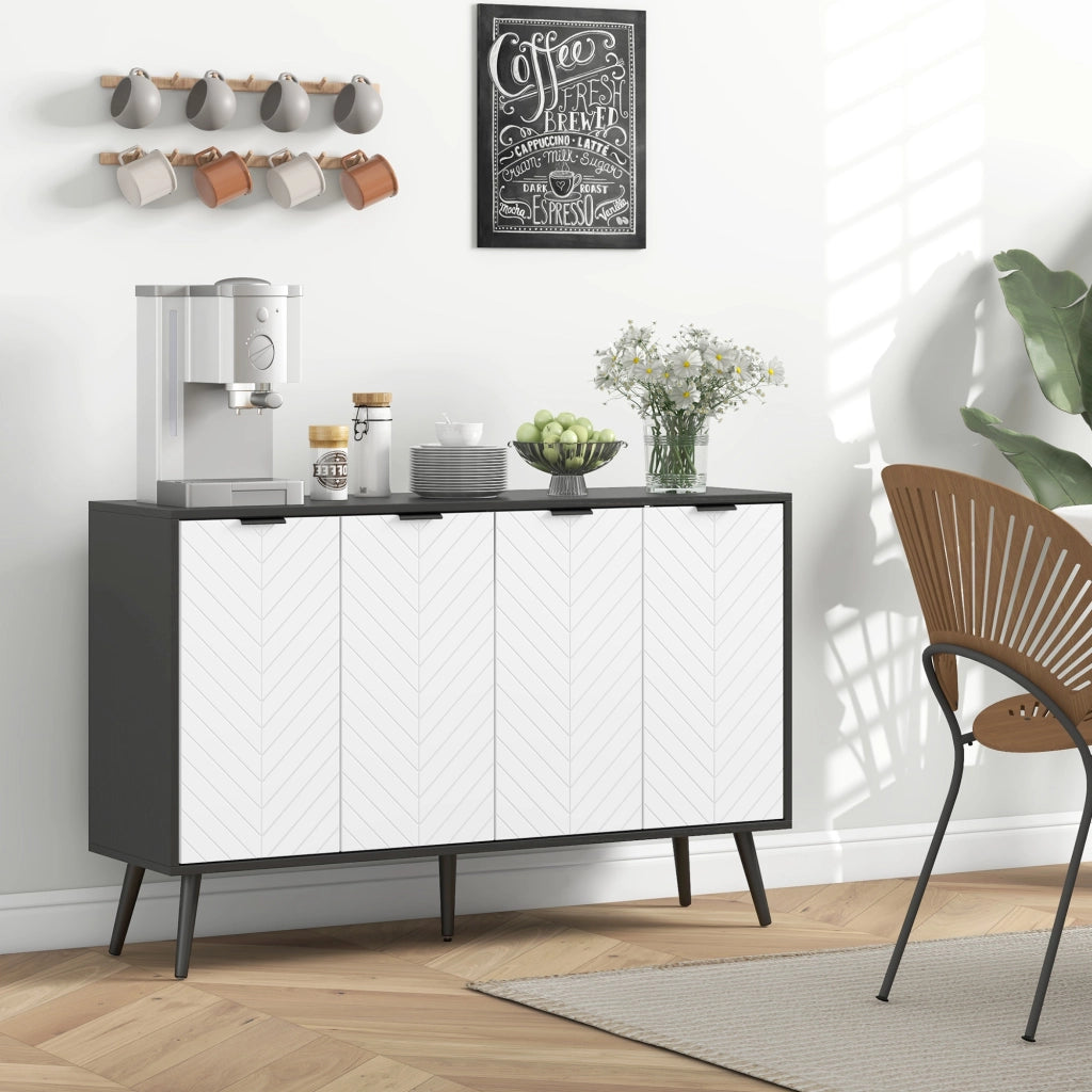 Armadio ¨C zephmum ¨C Bianco e nero 120x35x77,4 cm