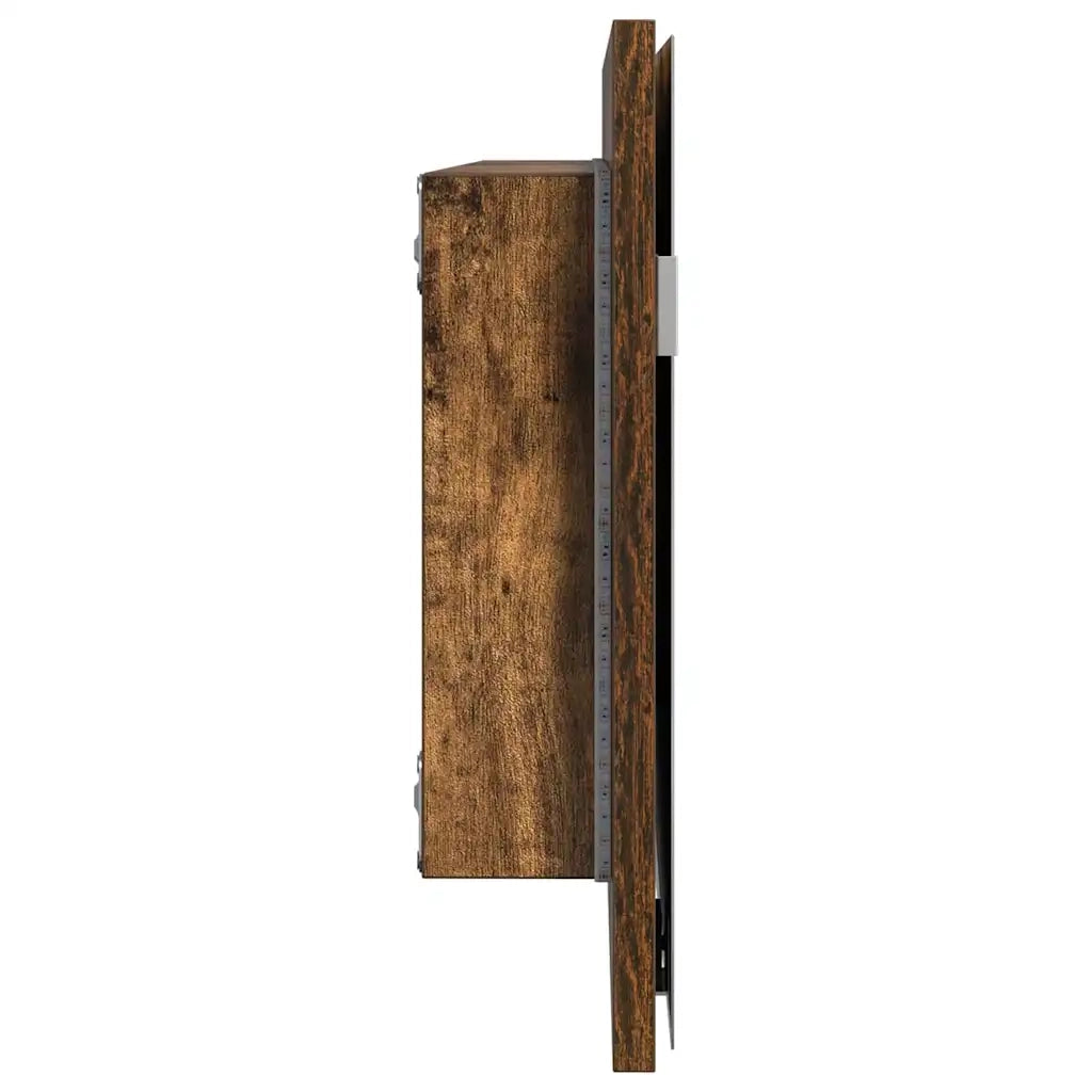 Specchio Marrone 80 x 37 cm Vetro e Legno Ingegnerizzato