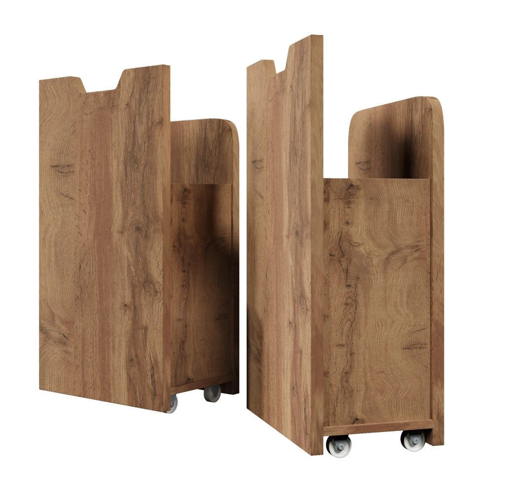 Letto matrimoniale 180x200 cm con LED; porte USB e cassetti effetto rovere HOMVRA