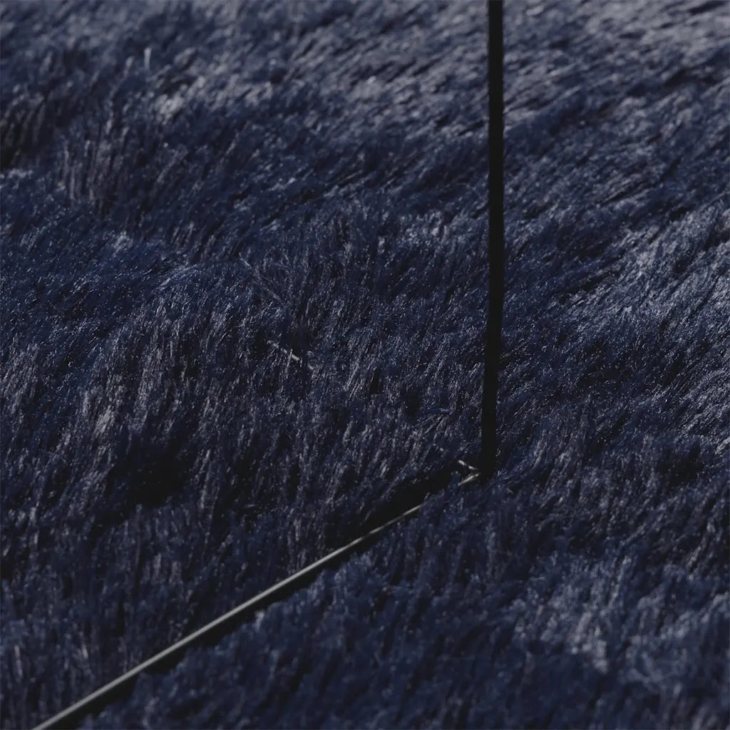Tappeto del soggiorno | Tappeto Shaggy a Pelo Lungo NAVARRA Blu Marino 200x200 cm