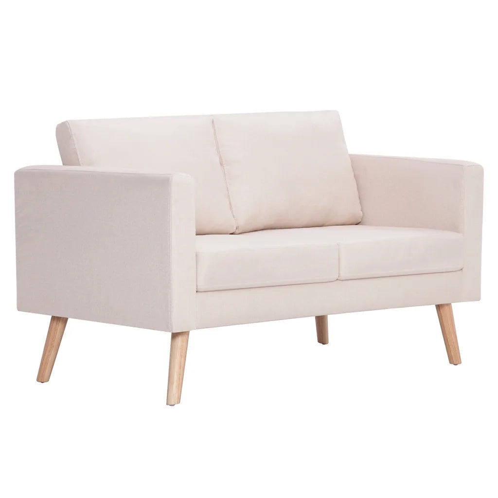 Set Divani 2 pz in Tessuto Crema