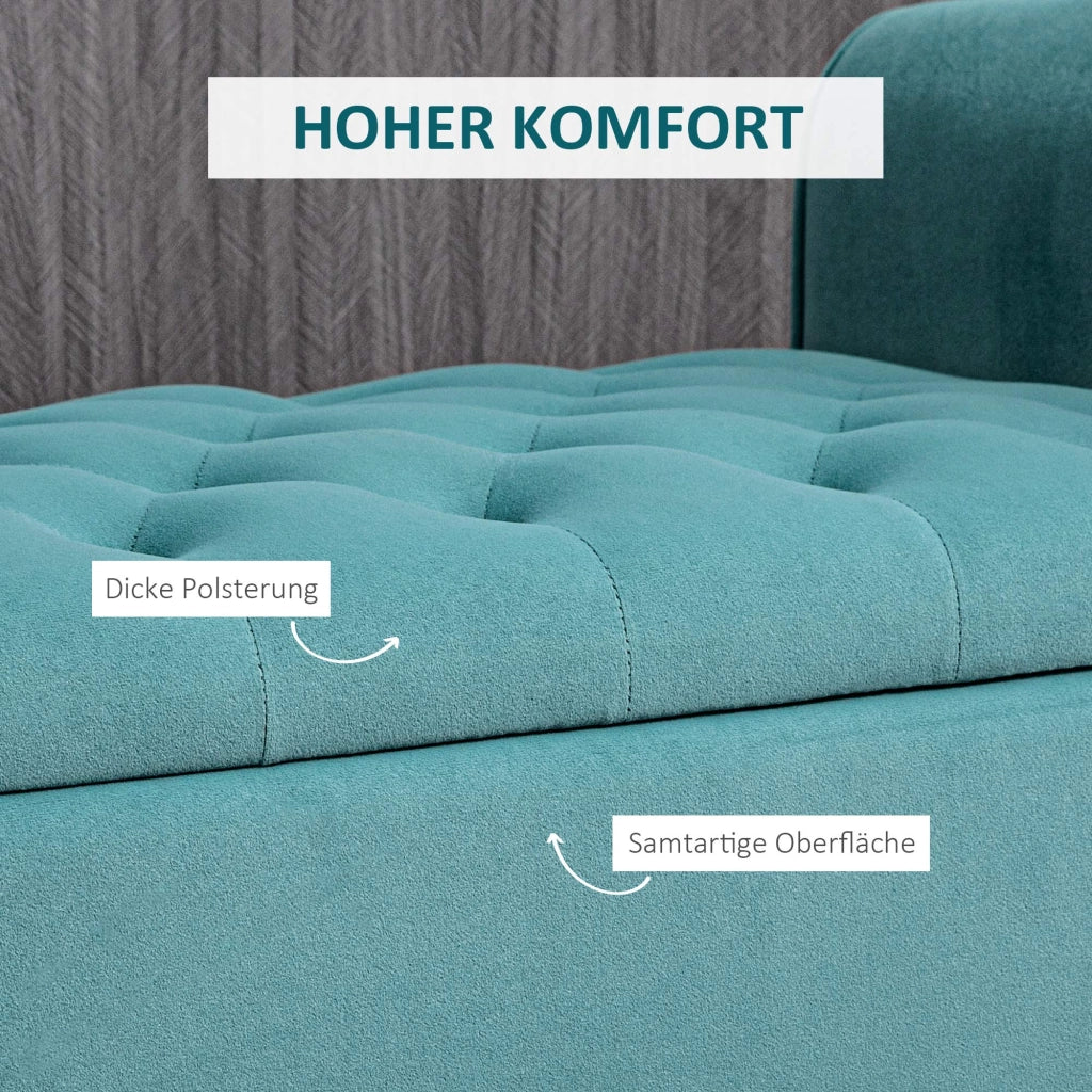 Divano imbottito con cassetti ¨C Minimal ¨C verde velluto