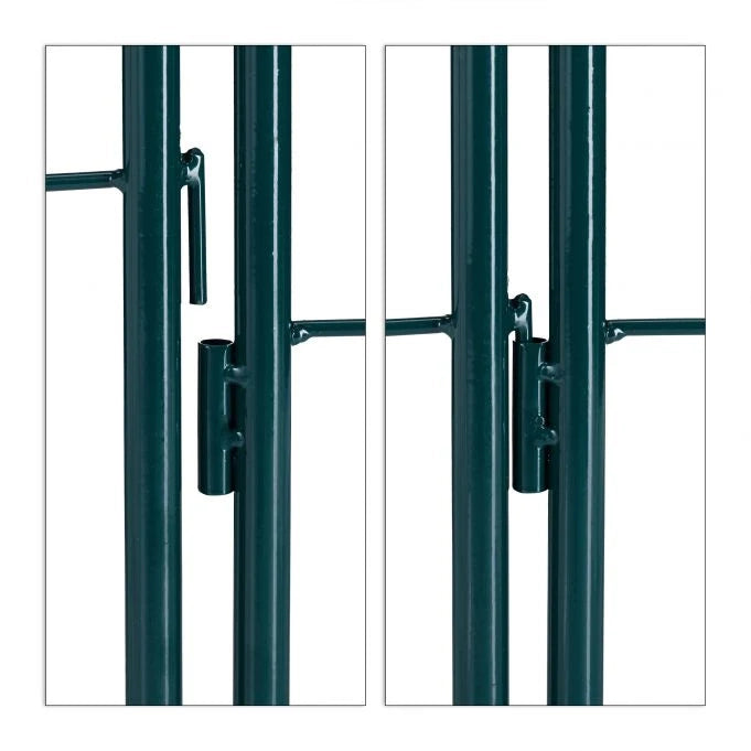 Recinzione a traliccio per piante rampicanti arco da giardino ferro set da 2 verde 13_0002896_2