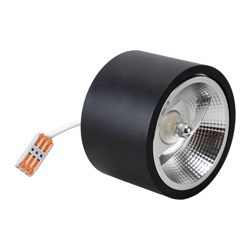 Spot soffitto esterno tondo nero AR111 15W Redondo