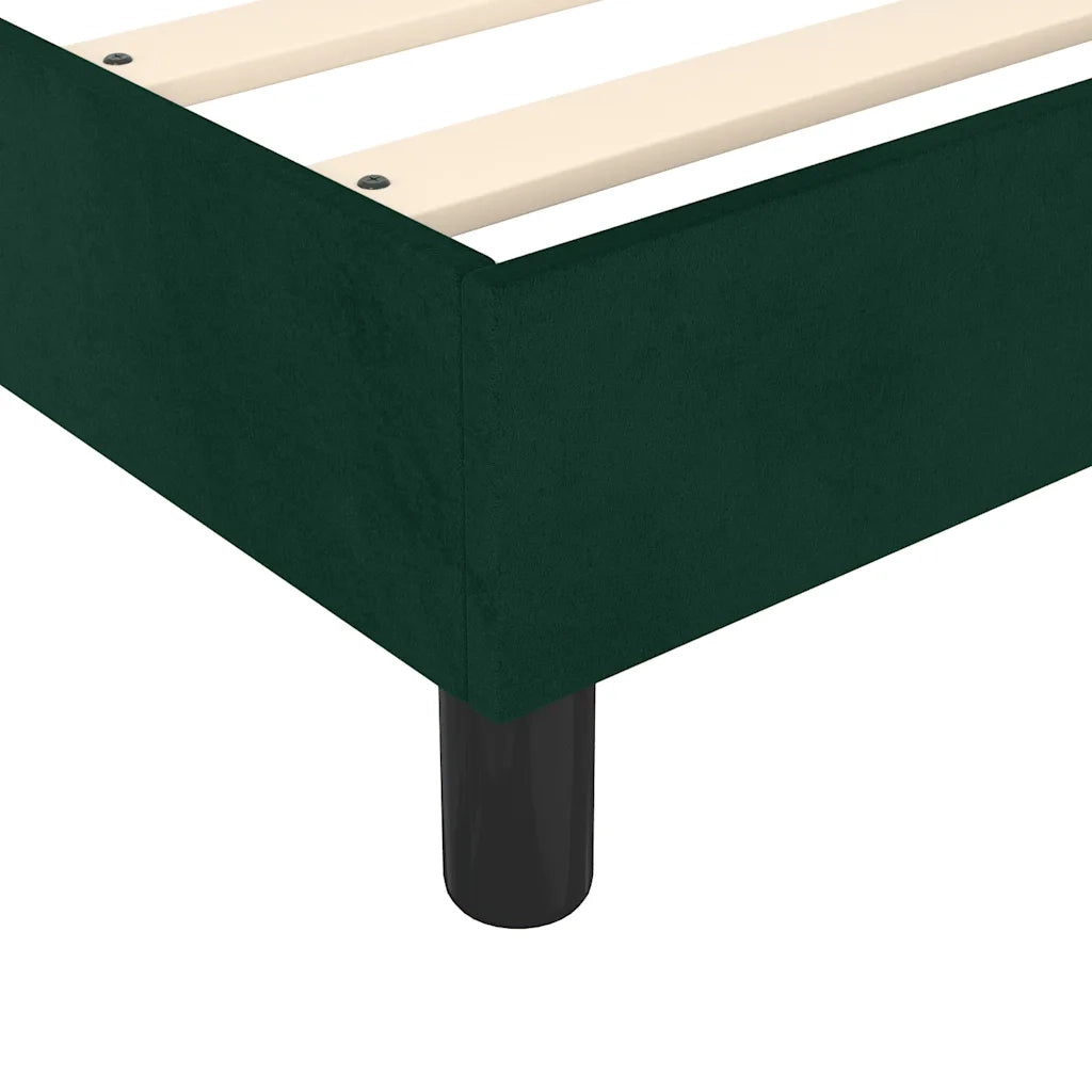 Giroletto a Molle con Materasso-Struttura Letto Verde Scuro 90x200 cm Velluto 550716