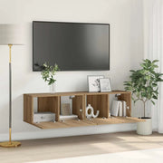 Set mobile TV 2 pcs Marrone 60 x 30 x 30 cm Legno multistrato 875168
