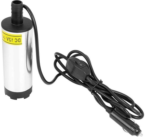 Pompa di Transferimento Carburante Portatile - 30L/min - Pompa di Carburante DC Portatile - Pompa di Carburante Universale - Per Auto, Camion, Caravan, Barche