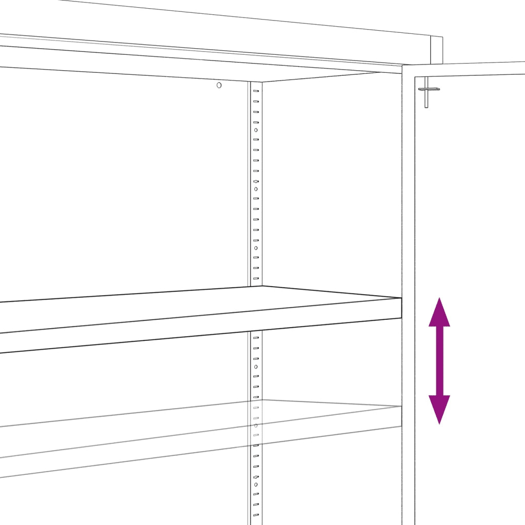 Armadio Classificatore Antracite 90x40x90 cm in Acciaio
