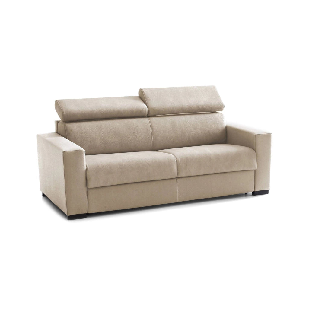 Annalara, Divano Letto 2 Posti Sfoderabile Made in Italy, 180x95 cm Beige